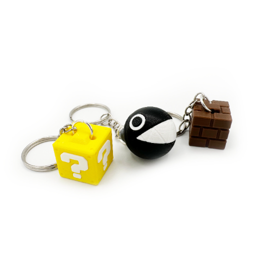 3D Printed Mario Keychain Bundle