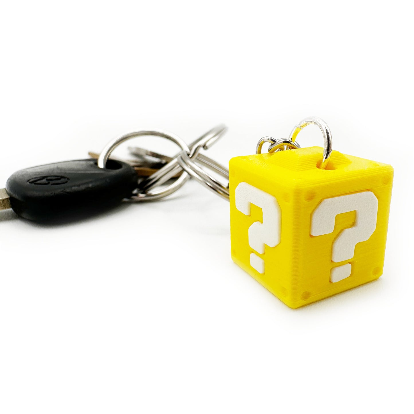 Mario Question Block 3D Printed Keychain